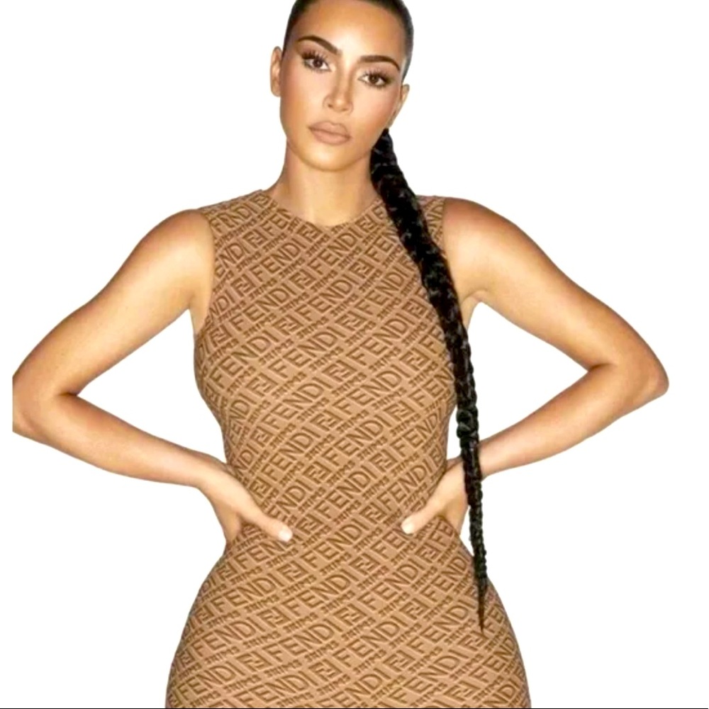 FENDI x SKIMS Sleeveless Mid Thigh Bodysuit